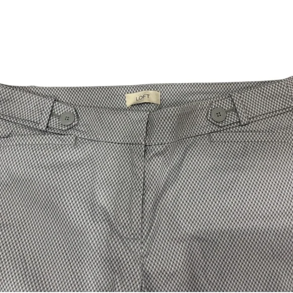 Ann Taylor Loft Original Size 8 houndstooth geometric pattern High Rise - Picture 2 of 10